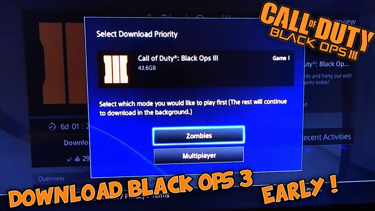 Black ops 3 ps4 download code free full